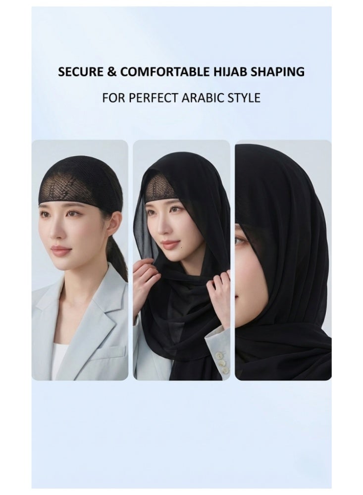 LUXEHIJAB AIRMESH Headscarf Shaper  Breathable Hollow Design Anti-Slip Hijab Volumizer Lightweight & Secure Fit Secure & Comfortable Hair Band for Women - Image 5
